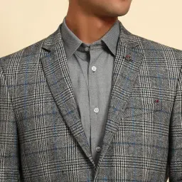 cantabil Men's Checkered Winter Wear Smart Fit Blazer (P_MBZF00103) image 5