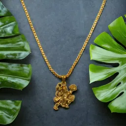 czardonic Hanuman Gold Plated Pendant image 2