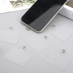 Butterfly Phone Tether Tab Universal Phone Lanyard Patch Without Adhesive, Cell Phone Replacement Pad Anti-Lost Attachment Hanging Metal Ring image 1