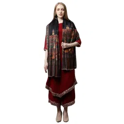 weavers villa Women's Acro Wool Blend Digital Print Design Woven Wraps, Stoles, Ladies Shawls, 100cm x 200cm image 1