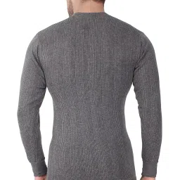 alfa Men's Quilted Winter Wear White Cotton Thermal Top image 3