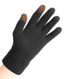 wildstich Cap & Gloves for Men & Women | Soft Knitted Woollen Lightweight Warm Beanie Cap & Gloves | Set of Beanie Cap, Neck Warmer & Winter Gloves for Men & Women | image 1