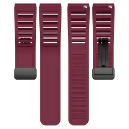 ACM Watch Strap Silicone Belt Magnetic Clasp 22mm compatible with Fastrack Vox Pro Smartwatch Hook Sports Band Purple image 1