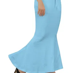 kashikay creation Women’s Cotton Lycra Saree Shapewear with Fishcut Flare Solid Pattern Stretchable Drawstring Waist Maxi Length and Slim Fit | Body Shaper | Peticoat for Saree | Daliy Use Peticoat image 5