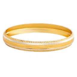 shining jewel - by shivansh Shining Jewel Designer Stylish Self Design Amritsari Silver Colour Sikh Kada for Men (SJ_3570_S_P) image 2