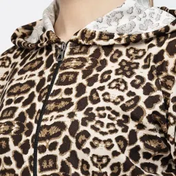 uzarus Women's Printed Hooded Zipper Full Sleeves Track Suit Co-ord Set image 4