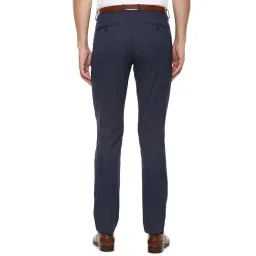 louis philippe Men's Slim Fit Mid Rise Easy to Iron Textured Formal Trouser image 2