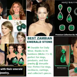 rare gems gallery Zambia Panna Best Quality Budh Pachu Ratna 5 Carat Emerald Stone Original Certified 5.5 Ratti Maragatha Nag Haritmani Unheated Untreated ज़ाम्बिया एमराल्ड स्टोन मिथुन राशि पन्ना नग image 4