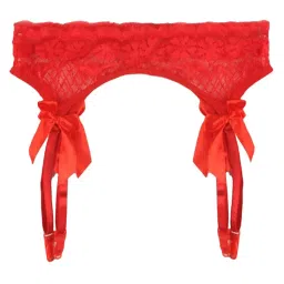 calandis ™ Women Sexy Garter Belt Strap Lace Bow Suspender Belt Dance Clubwear Red | Garter Belts | Intimates & Sleep | Womens Clothing image 2