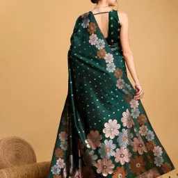 c j enterprise Women's Banarasi Pure Soft Kanjivaram Silk Saree With Blouse Piece For Wedding (Champa-51) image 1