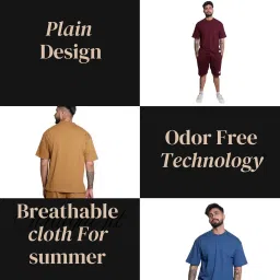 kepa Cord Set for Men Shorts & Night Dress for Men - Soft Cotton Co-ord Set Tshirt - Summer - Beach Wear, Airport Outfit Lightweight Comfort Fit Travel Outfit image 4