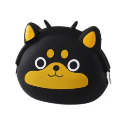 enakshi (label) Animal Cartoon Clip Wallet Portable Silicone Purse for Party Travel Holidays black yellow|Clothing Shoes & Accessories | Womens Accessories | Wallets image 2