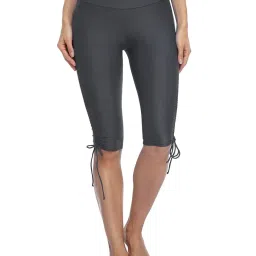 hilor Women's Swim Board Shorts UPF50+ Sports Swim Bottom Skinny Surf Tights Rash Guard with Side Drawstring image 4