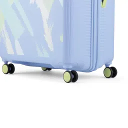 american tourister Elbrus+ Medium 68 CM with TSA Lock & 8 Wheels Suitcase/Hard PC Check-in Luggage Bag for Travel/Trolley Bag with Double 8 Spinner Wheels for Men & Women- Placid Blue image 2