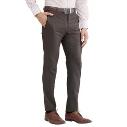raymond Men's Slim Fit Mid Rise Trouser image 1