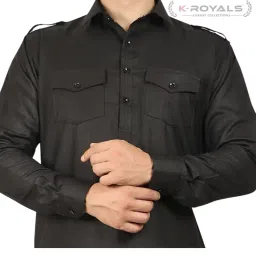 k-royals Full Pathani Suit for Mens/Cotton Blend Pathani kurta payjama set for mens image 4