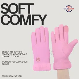 tomorrow fashion Tomorrow Women's Winter Gloves - Warm, Stylish, and Touchscreen Compatible | INTELLIGENT TOUCH TECHNOLOGY GLOVES FOR GIRL AND WOMEN image 4