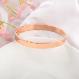 missmister: lifestyle for a grand life Pure Copper Oval shape openable free size Bracelet Kada Bangle With Health Benefits (MM8285KDNI) image 3