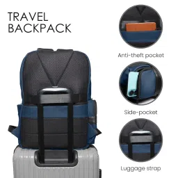 nordia Navy Blue Laptop Backpack – Sleek & Waterproof, Multi-Compartment Design, and Padded Straps for Work, School & Commute image 4