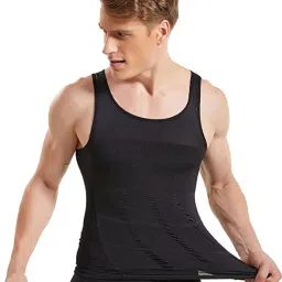 Supriya Men’s Slimming Body Shaper Vest Shirt Abs Abdomen Slim Stretchable Tummy Tucker Vest image 2