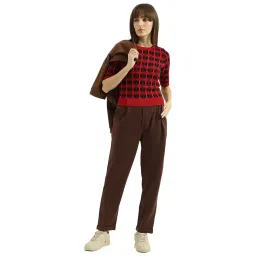 united colors of benetton Round Neck Geometric Sweater image 3