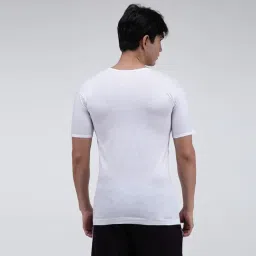 amul comfy Men Cotton Solid White Half Sleeve Vest Combo Pack image 2