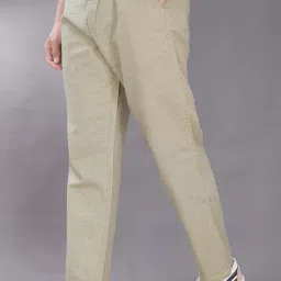 divisive Men's Relaxed Fit Cotton Linen Blend Trousers image 2