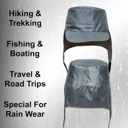 C Classic - Waterproof Outdoor Cap with Neck Flap, Quick-Dry Fabric, Adjustable Rain Wear, Rainy & Monsoon Caps for Hiking and Other Outdoor Acivities for Monsoon Season image 3