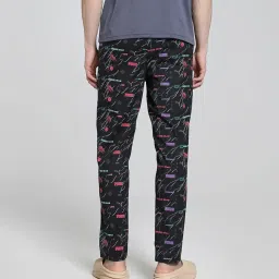 puma Men's Printed Lounge Pants - Black - Red image 3