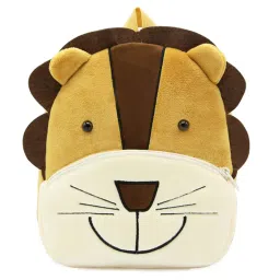 dzert Kids Lion & Giraffe School Bag Soft Plush Backpacks Cartoon/Boy/Girl/Baby/ (2-5 Years) (Pack of 2) image 1