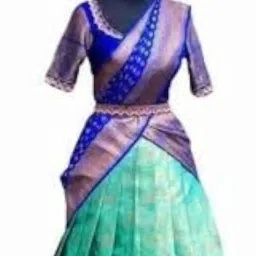 renvaani fashion Women's Indian Traditional Unstitched Kanjivaram Silk Pure Zari Weaving Lehenga Choli Along With Dupatta Attach With Unstitch Blouse Piece, Half Saree (HT045 FIROZI ROYAL MOR) image 5