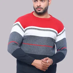 nxtwin Men's Stylish Striped Sweater with Zip Neck|Men's Striped (Sweater)|Stylish Winter wear for Men|Casual Wool Blend Mens Sweatshirts Full Sleeve||Available in (Combo) image 1