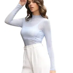 youngglam Womens Floral Printed Mesh Febric Top image 4