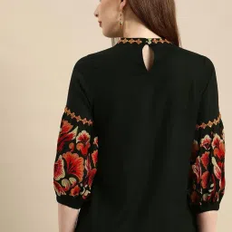 rytras Women's Embroidered Regular Top image 1