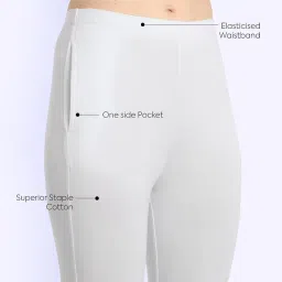 one sky Ankle Length Pocket Leggings – Solid Pattern Mid Waist Comfortable & Trendy Athletic Leggings with Functional Pockets for Women | Perfect for Gifting image 4