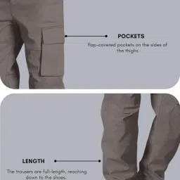 leriya fashion Men's Regular Fit Cargos Trousers | Cargo Track Pant for Men | Loose Fit | Regular Trouser Loose Fiting | Treck Pent with Multiple Pockets image 4