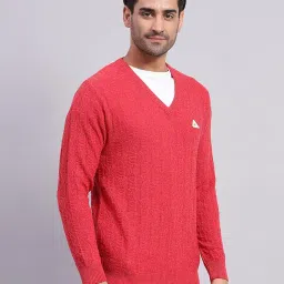 monte carlo Mens Self Design V Neck Full Sleeve Pullover (1243139VN) image 2