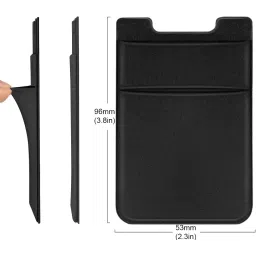 Mizi (2 Pack Adhesive Phone Stretchy Wallet, Card Holder for Back of Phone Stick on Phone Cases for iPhone/Android/Samsung Galaxy - Pink image 5