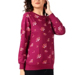 stories.label Cotton Sweatshirt for Women in 300 GSM Fabric with Ribbed Details Includes Plus Sizes (S-5XL) image 5