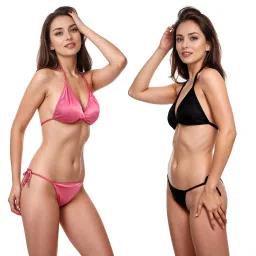 Ananqe Women's Satin Bikini Set (2-Piece Combo) – Elegant & Comfortable Lingerie image 1