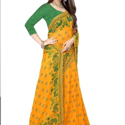 Bazar Collection Latest Sarees Georgette Printed Saree with Blouse Piece (AT_1545_2) image 2