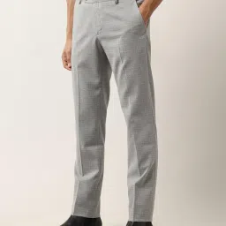 arrow Men's Checked Tapered Fit Trousers image 3