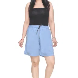 cupid Women's Regular Fit Plain Cotton Comfortable Bermuda/Shorts for Sports, Yoga, Daily Use Gym, Night Wear for Girls image 1