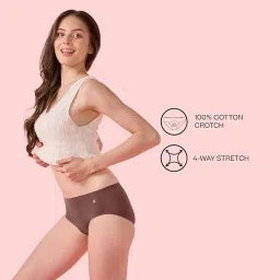 enamor Women's Nylon Classic Solid Briefs image 3