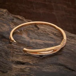 kushal's Fashion Jewellery White Gold Polished Zircon Kada With Locking System |Best For Gifting, Bride, Bridemaids & Special Occasion | Zircon Kada For Women - 441027 image 3