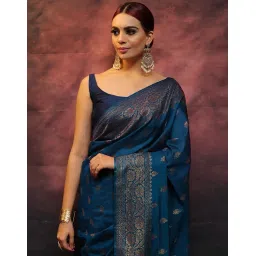 siril Women's Kanjivaram Silk Saree Pure Silk with Blouse image 4