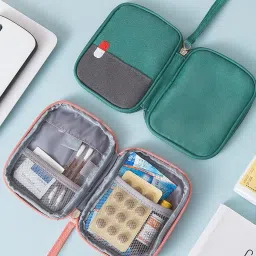 arura (label) Medicine Bags, Travel First Aid Box, Empty First Aid Kit Waterproof Medicine Storage Box, First Aid Pouch for Home, Office, Travel, Camping, Hiking (Small) image 4