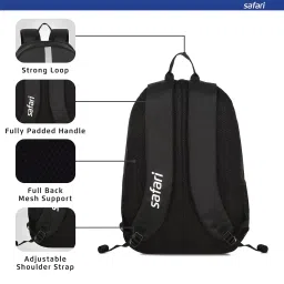 safari Casual backpacks 2 compartments, front pocket, bottle holder, School bags for boys & girls, College bag for women and men, Ideal for school, college, office & travel image 4