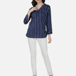 polyglot V-Neck Full Sleeve Printed Top image 1