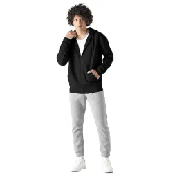 koverify Cotton Winter Jacket Solid Full Sleeves Zip Up with Pocket Stylish Hooded Neck Zipper for Unisex image 1